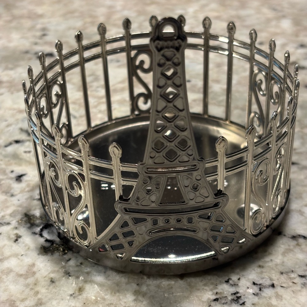 Silver Eiffel Tower Candle Holder